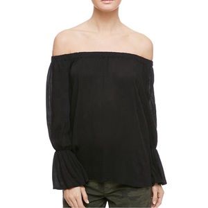 Black Sanctuary off the shoulder shirt